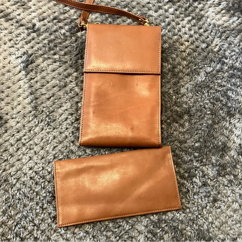 Vintage Macro Bag‎ Brown Cowhide Leather Crossbody Wallet With Adjustable Strap